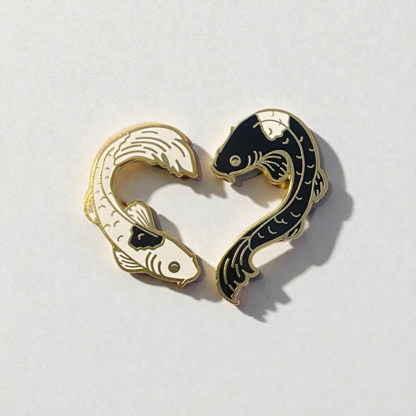 Hidden Hearts Yin-Yang Koi Deluxe Enamel Pin Set