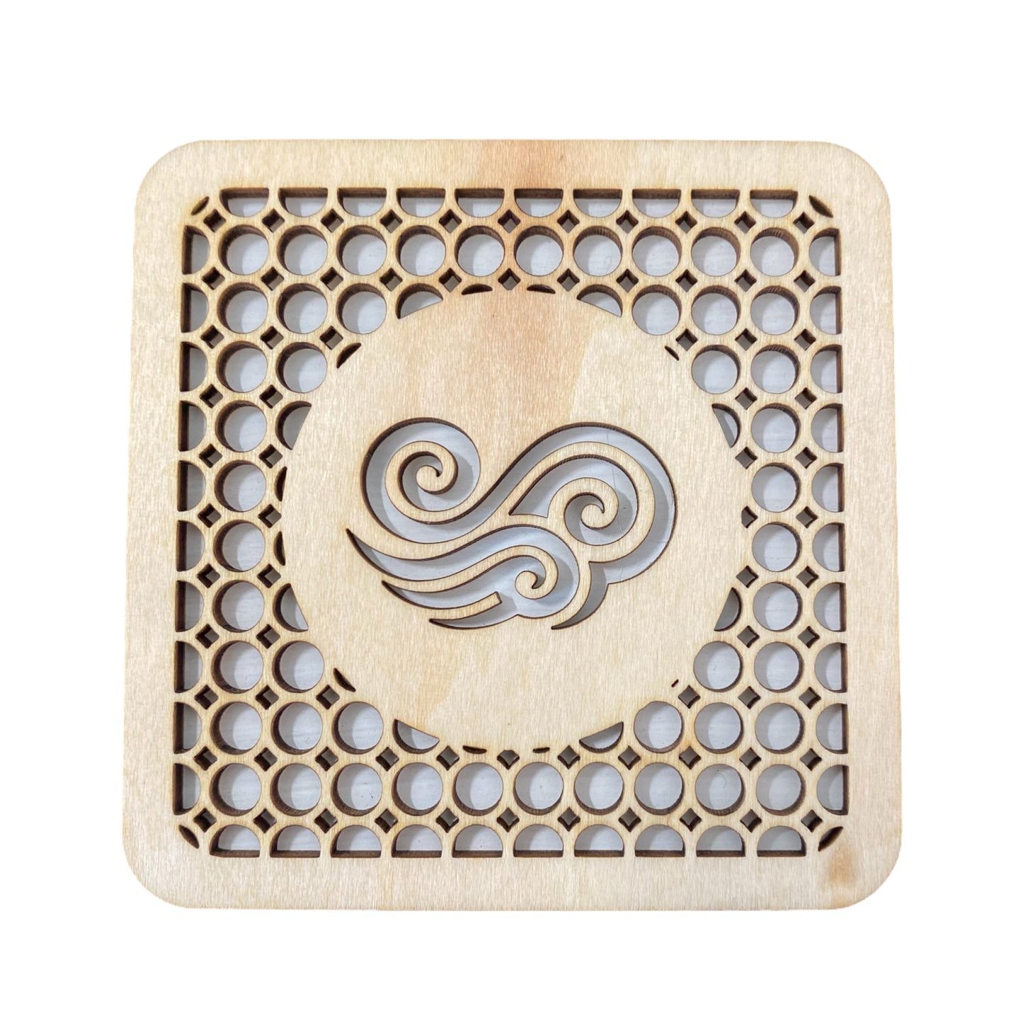 Four Elements Wooden Coaster Set