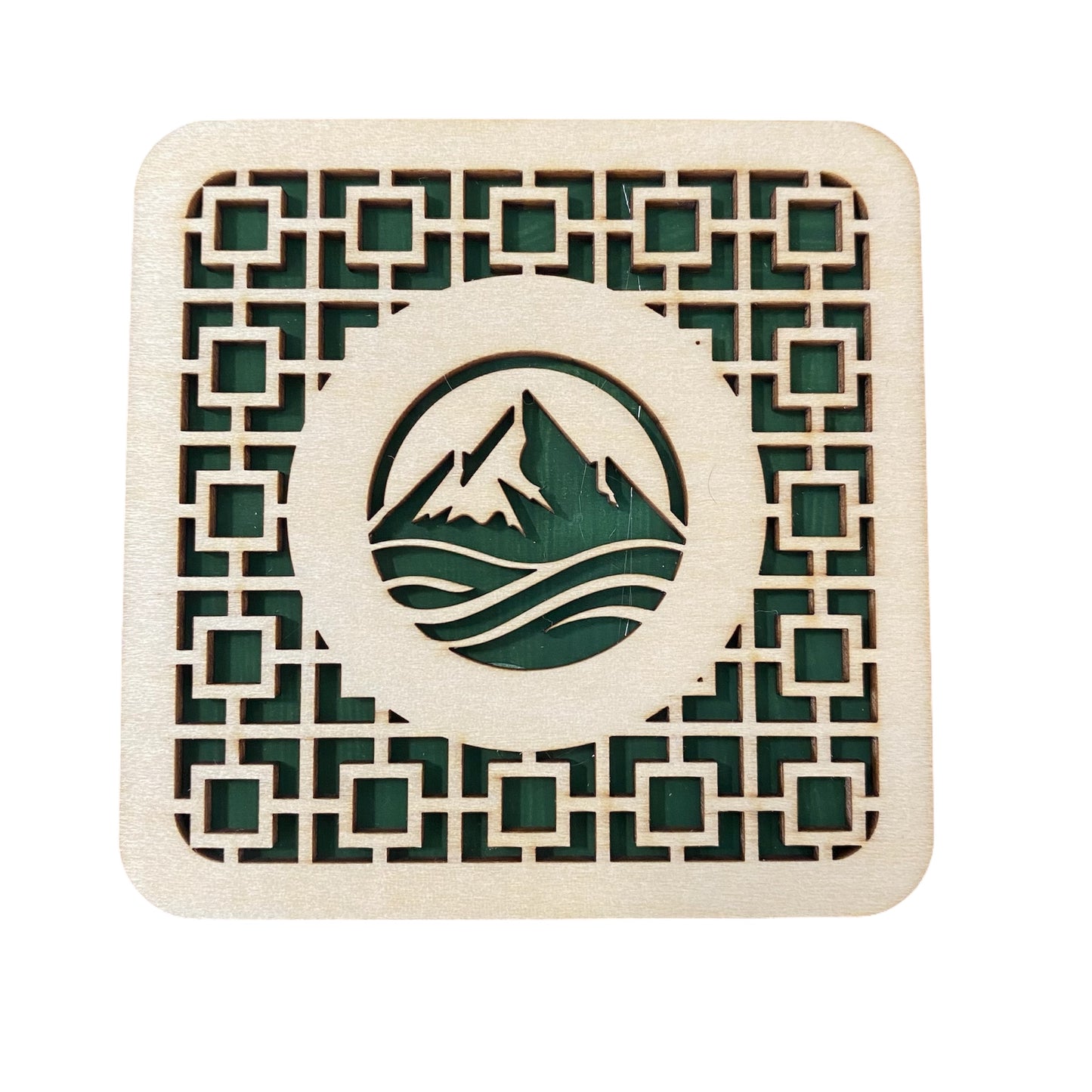 Four Elements Wooden Coaster Set