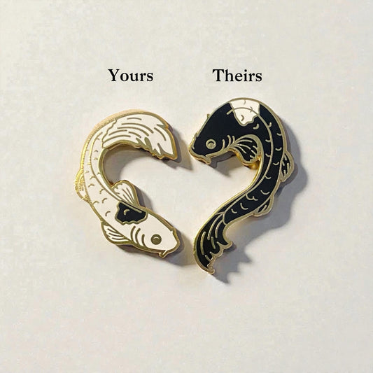 Hidden Hearts Yin-Yang Koi Deluxe Enamel Pin Set